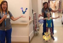 Hospital usa Pokemon Go para incentivar crianças internadas a saírem da cama