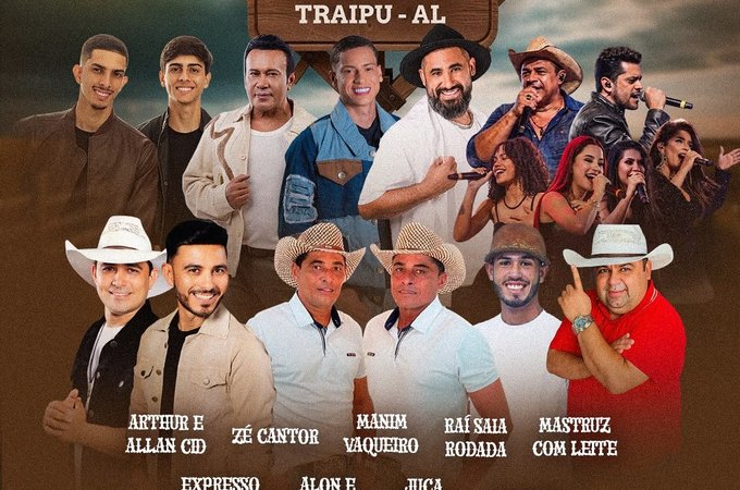 Cavalgada dos Pais 2026: Maninho Vaqueiro e Raí Saia Rodada substituem Zé Vaqueiro; evento acontece neste domingo em Traipu