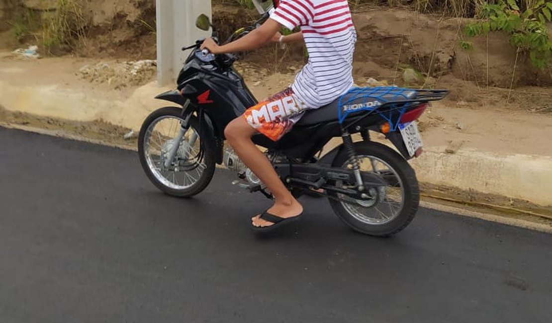 Motociclista que estava participando de racha é autuado na zona rural de Taquarana