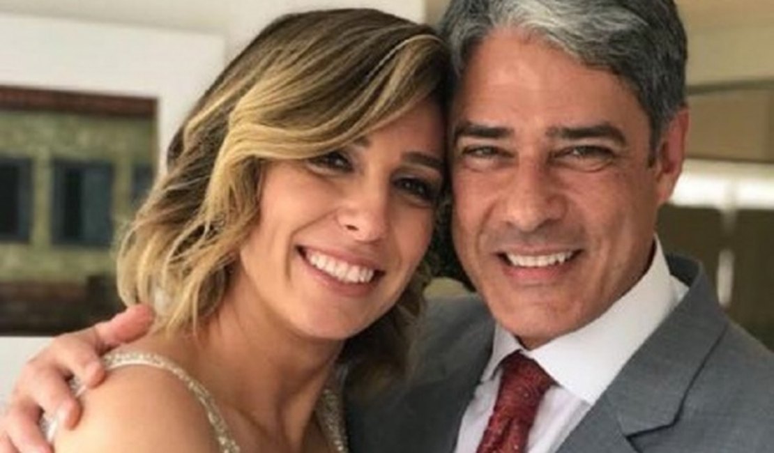 William Bonner se casa em SP com Natasha Dantas