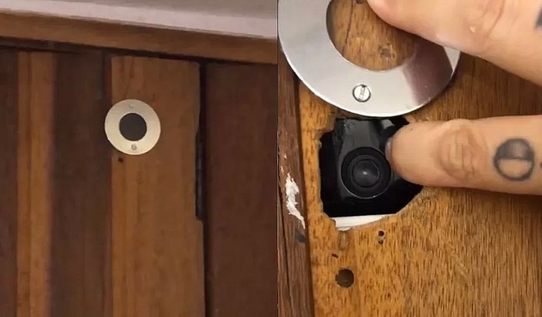 Casal estranha reflexo e acha câmera escondida em quarto de AirBnB no RJ