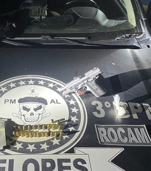 PM prende indivíduo com arma de fogo e cocaína após disparos em chácara na zona rural de Arapiraca