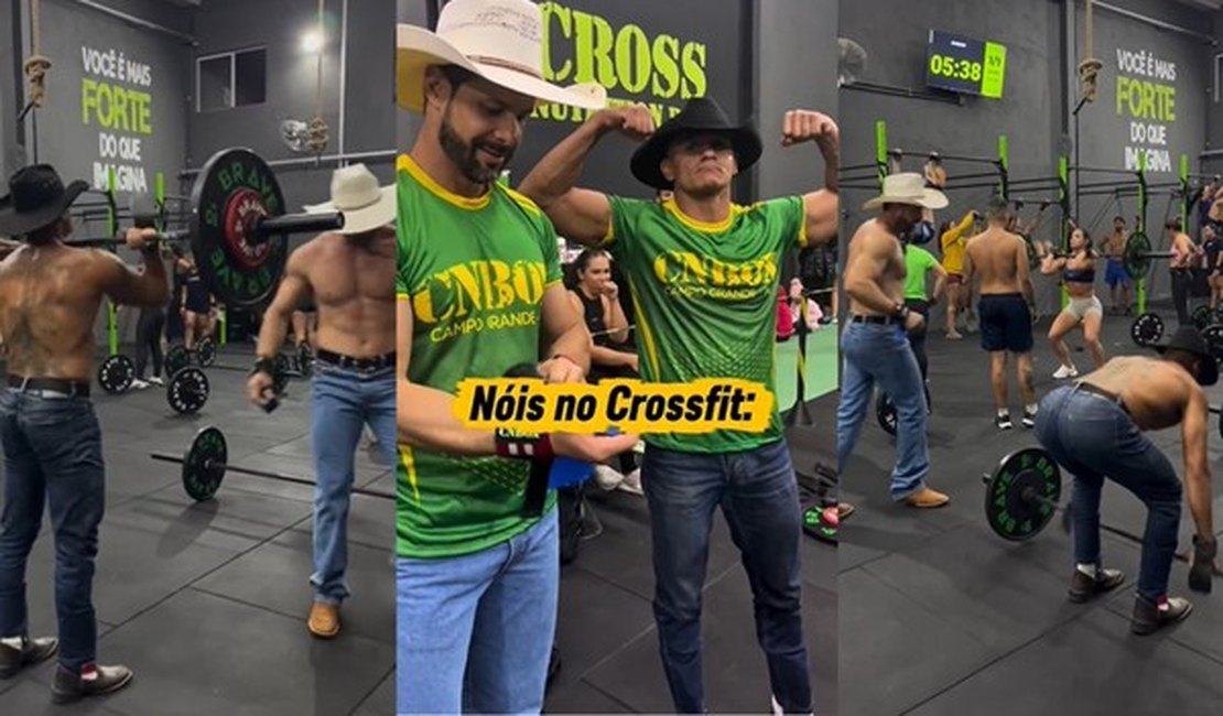'Crossfiteiros do agro' viralizam ao treinar de chapéu, bota e fivela