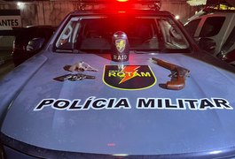 Companhia de Raio e Rotam apreendem três armas de fogo no Conjunto Medeiros Neto