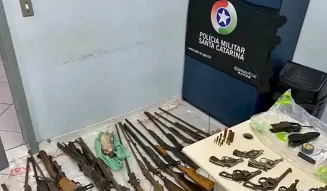 Polícia descobre oficina ilegal de armas em porão de residência