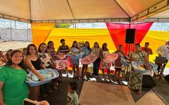 Samyra do Basto em evento do dia das mães em Girau