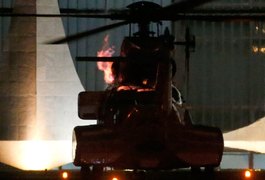 [Vìdeo] Helicóptero da presidente Dilma solta fogo antes de decolar
