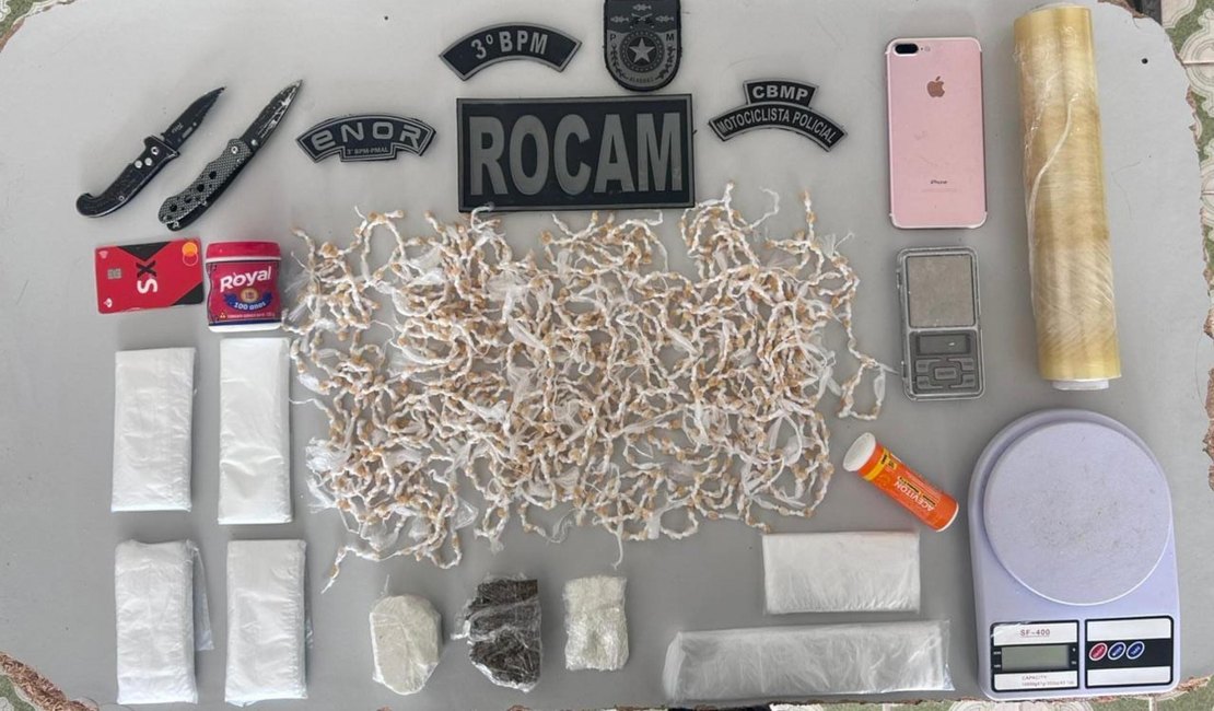 Ação da PM apreende quase mil pedras de crack dentro de apartamento em Arapiraca