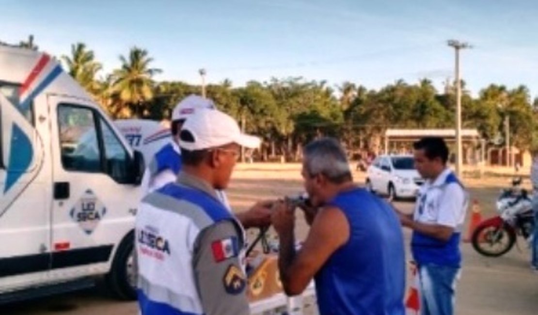 Lei Seca autua 52 motoristas por embriaguez durante as festas de fim de ano em Alagoas