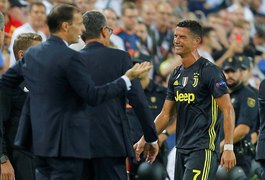 Em estreia pela Juventus na Liga, CR7 é expulso e deixa campo chorando