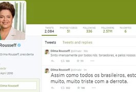 Dilma diz no Twitter que está 'muito, muito triste' com derrota do Brasil