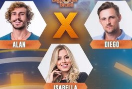 Alan, Diego e Isabella estão no Paredão do BBB19