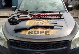 BOPE apreende armas de fogo e munições em Rio Largo