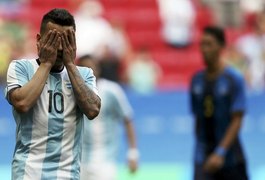 Argentina perde pênalti, empata com Honduras e é eliminada na fase de grupos