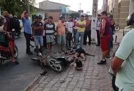 Mulher fica ferida em acidente no bairro São Luiz, em Arapiraca