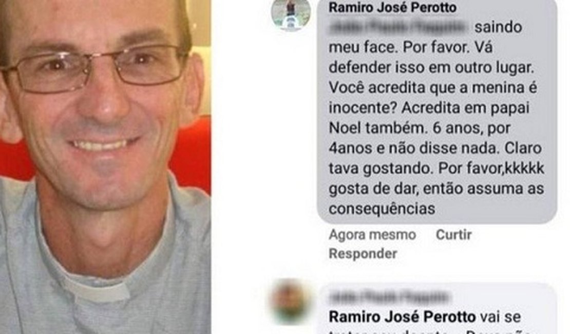 'Claro que tava gostando', diz padre sobre criança de 10 anos vítima de estupro no ES