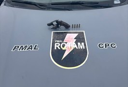 ROTAM prende suspeito e apreende revólver e munições durante ação policial, em Maceió