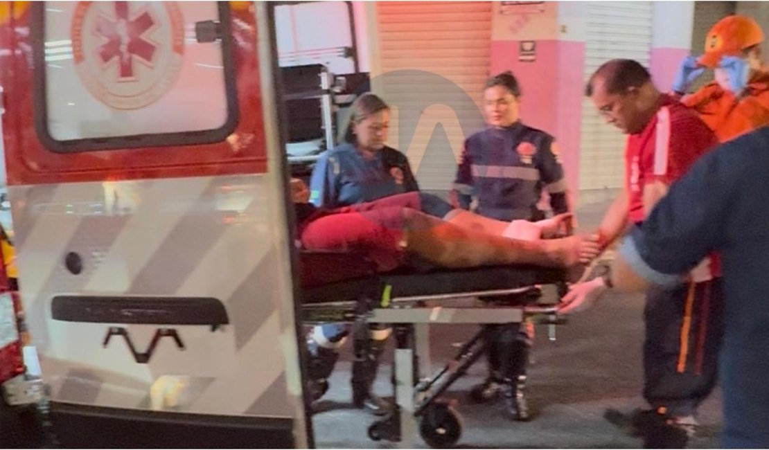 Motociclista sofre corte profundo em batida frontal no Centro de Arapiraca