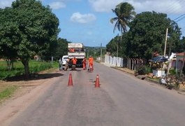 Prefeitura e DER realizam operação tapa-buraco na AL-485