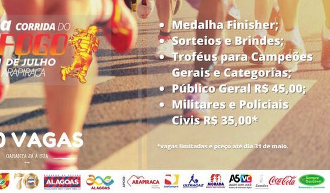 Corpo de Bombeiros de Arapiraca realizará II Corrida do Fogo