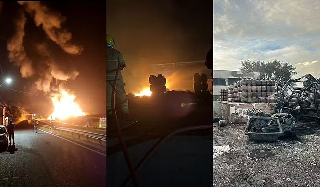Depósito de gás pega fogo em Minas Gerais