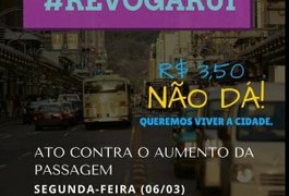 Estudantes realizam manifestação contra aumento da passagem em Maceió