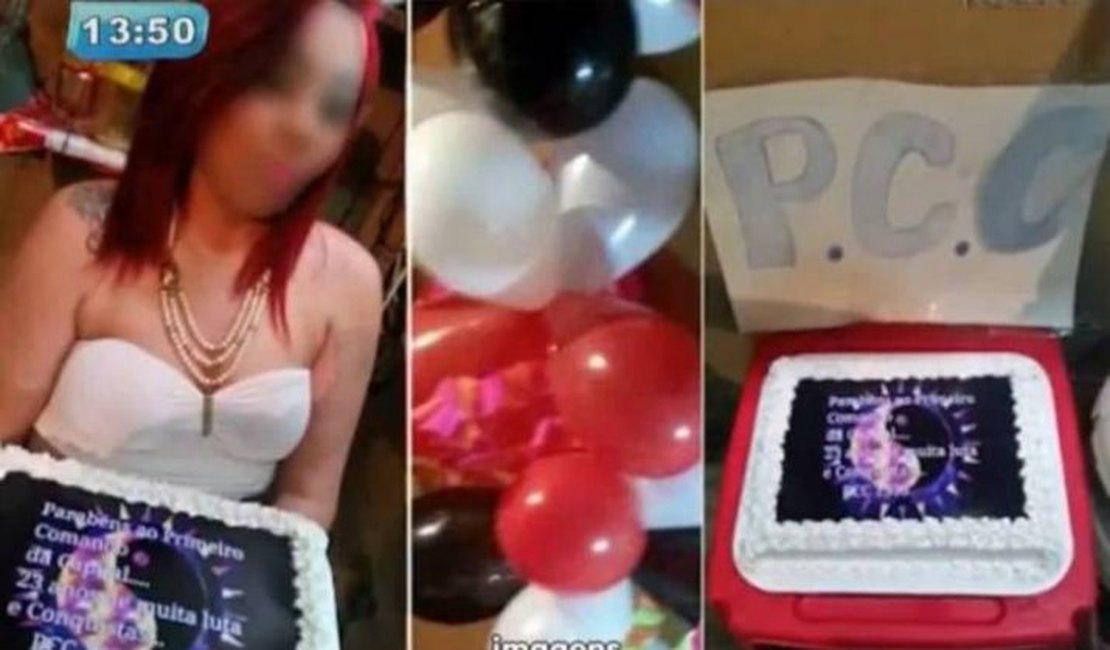 Presas comemoram aniversário de PCC com direito a bolo e balões em presídio