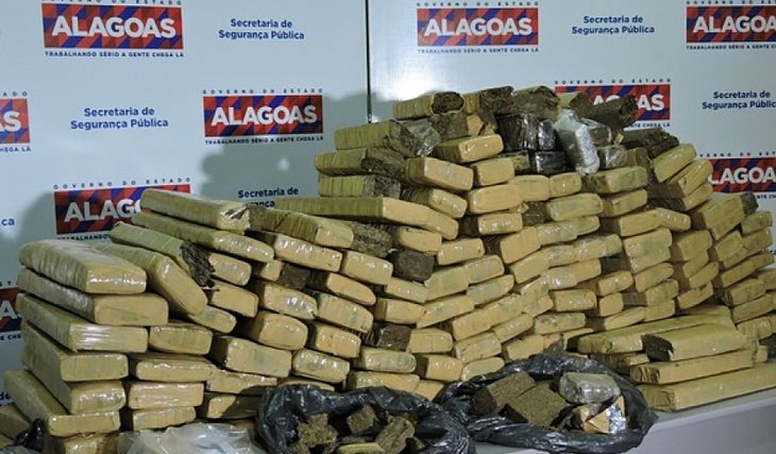 Alagoas teve aumento de 36% no volume de drogas apreendidas este ano