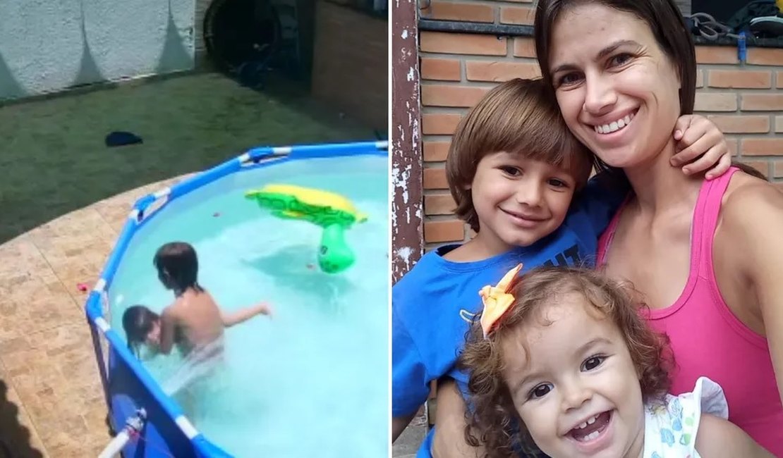 Vídeo mostra momento em que menino salva irmã de um ano de se afogar em piscina