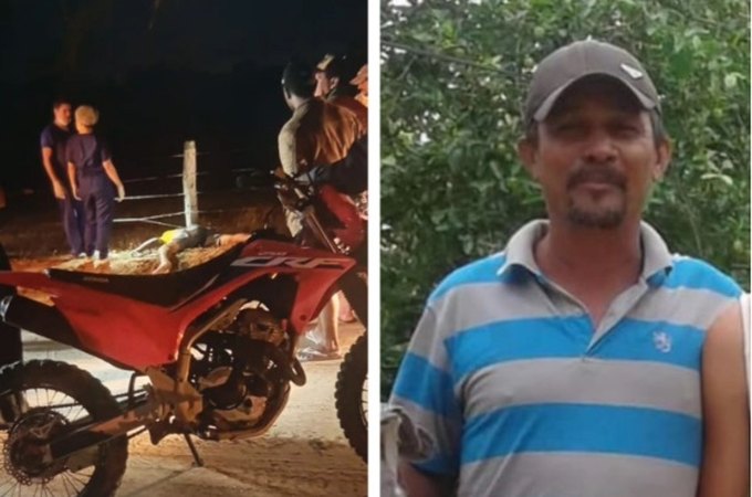 Homem perde o controle da direção de moto, colide em cerca de arame e morre no Sertão do estado