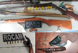 PM prende três suspeitos e apreende quatro armas de fogo no interior de AL