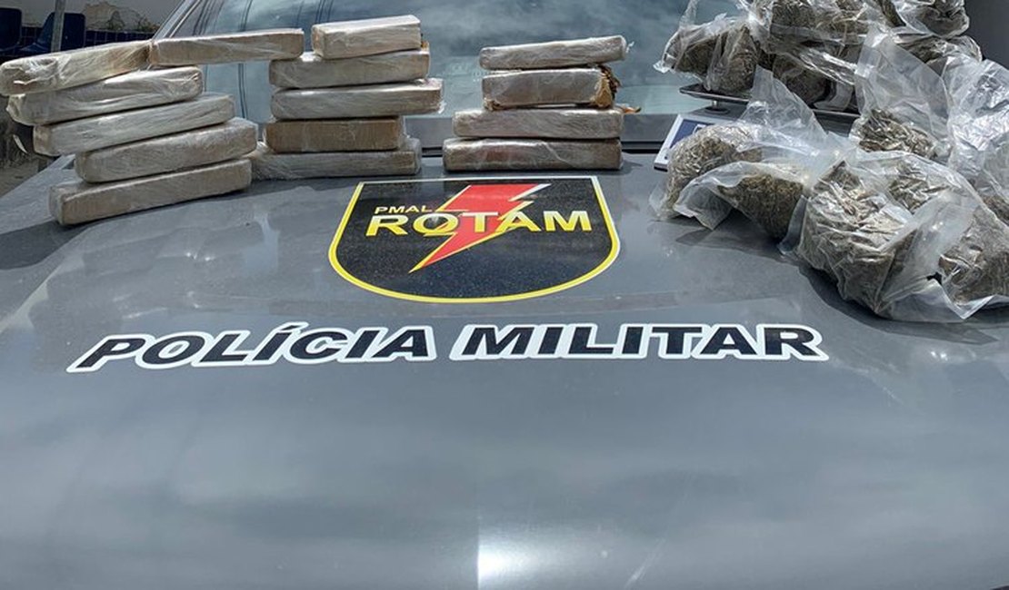 Homem é preso e mais de 12 kg de maconha apreendidos em Maceió