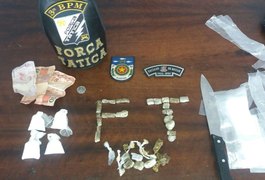 Força Tática apreende menor suspeita de tráfico de drogas em Arapiraca