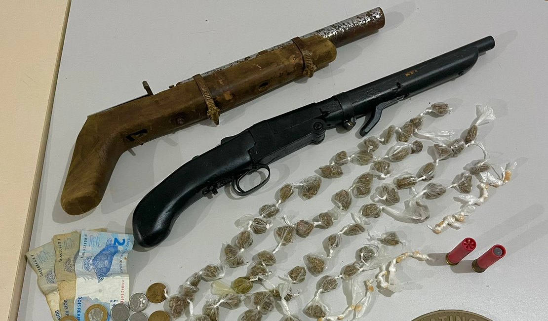 COPES prende três indivíduos, armas de fogo e drogas no Sertão de Alagoas