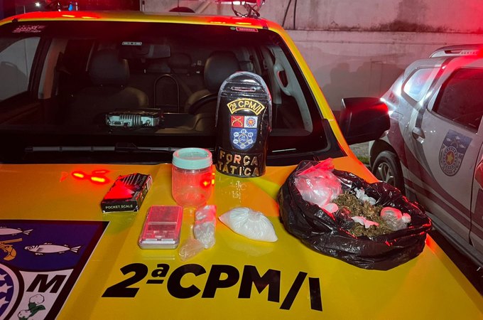 Força Tática Da 2 Cia Prende indivíduo Por Tráfico de Drogas em Paripueira