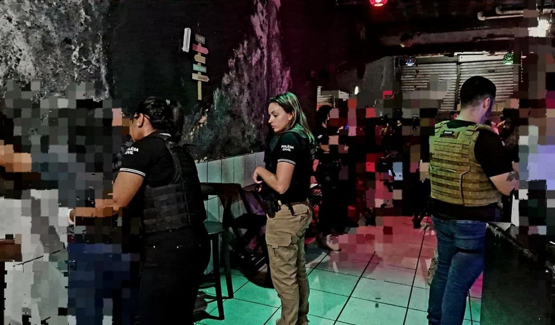 Polícia Civil deflagra a Operação Infância Noturna em bares e casas noturnas de Maceió