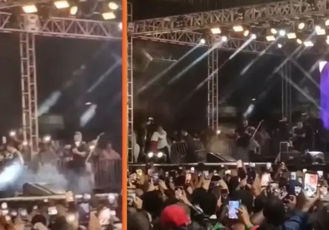 Estrutura desaba durante show de Amado Batista e deixa feridos