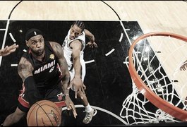 LeBron brilha, comanda reação, e Heat vence Spurs para empatar as Finais da NBA