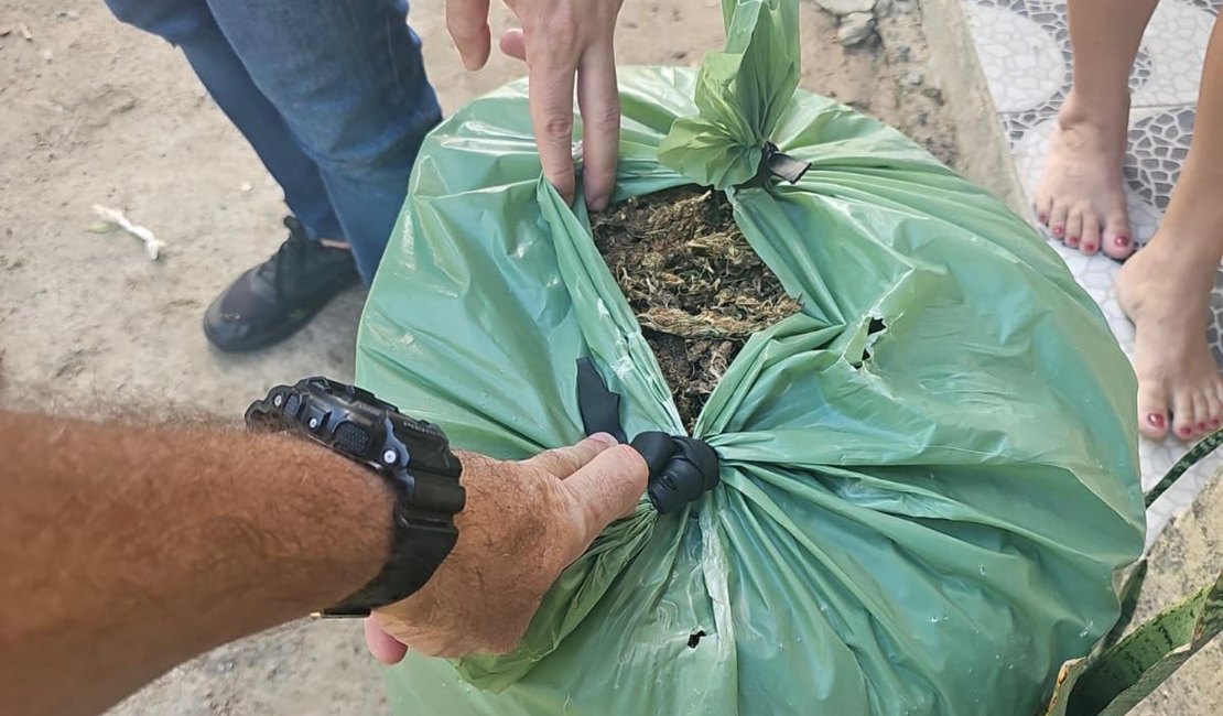 Polícia Militar prende suspeito de homicídio com 25kg de maconha no interior