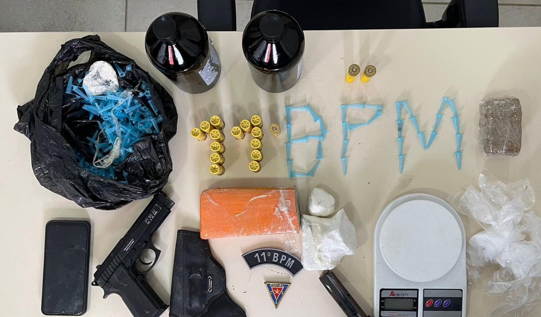 Polícia Militar apreende drogas e simulacro no interior de Alagoas