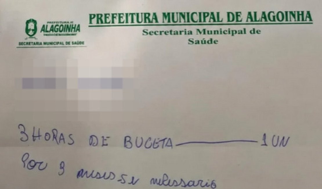 Receita médica que prescreve '3 horas de buceta' repercute nas redes sociais; prefeitura pernambucana se posiciona