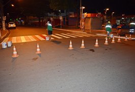 Prefeitura revitaliza sinalização horizontal na região central de Arapiraca