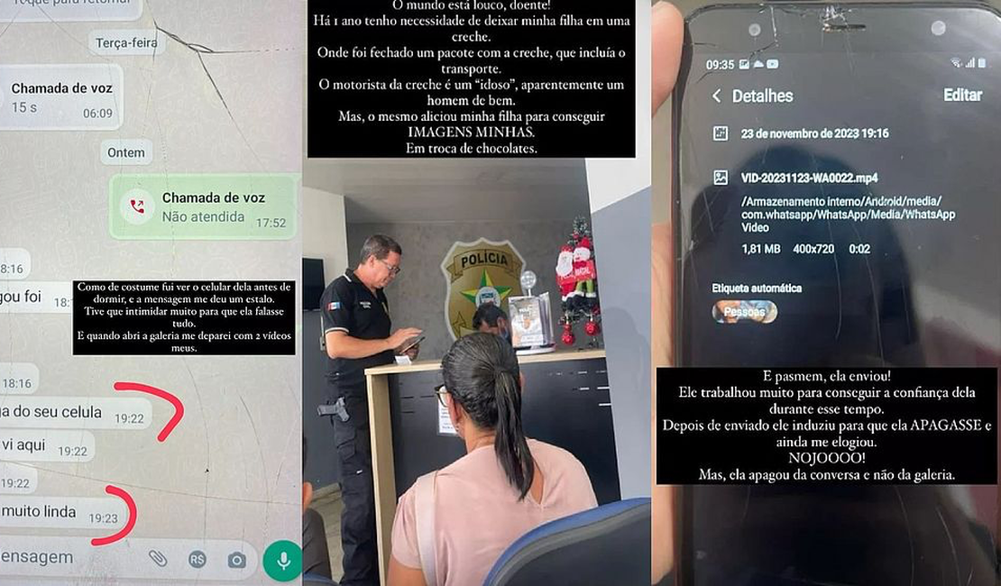 Polícia prende motorista que aliciou criança para ter imagens íntimas da mãe, em Maceió