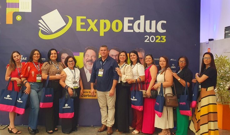 Prefeito Flávio do Chico da Granja e secretária Patrícia Medeiros participam da Expo Educa 2023