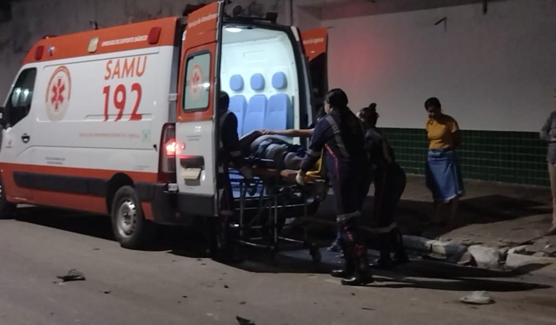 Motociclista perde quatro dedos em acidente envolvendo carro e moto, em Arapiraca