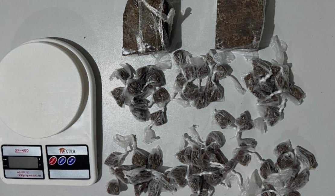 Menor de 17 anos é apreendido  com maconha no bairro Brasília, em Arapiraca