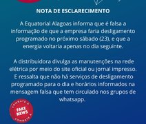 Equatorial alerta sobre fakenews de desligamento de energia no horário de jogo do Flamengo