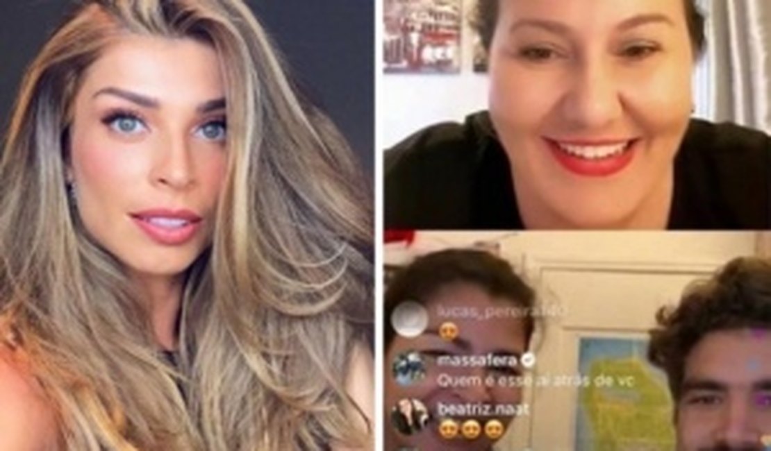 Caio Castro faz live e Grazi Massafera questiona companhia do ator: 'Quem é?'