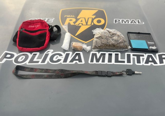 Raio Comando prende suspeito baleado com drogas após perseguição na orla lagunar