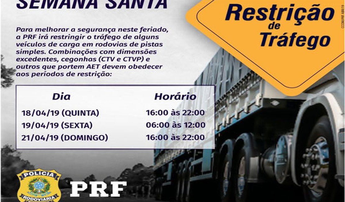 Polícia Rodoviária Federal inicia Operação Semana Santa 2019